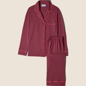 Cosabella Petite Long Sleeve Top & Pant Pajama Set Vin Brule/Fragolino / PS